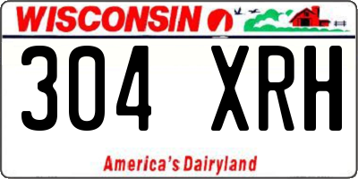 WI license plate 304XRH