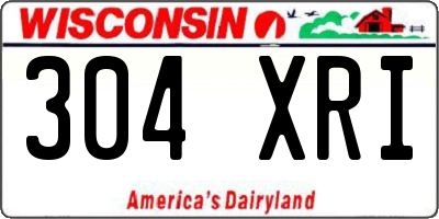 WI license plate 304XRI