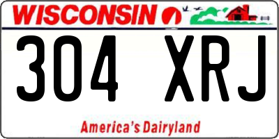 WI license plate 304XRJ