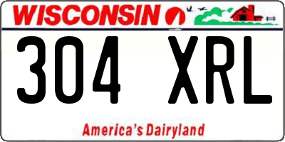 WI license plate 304XRL