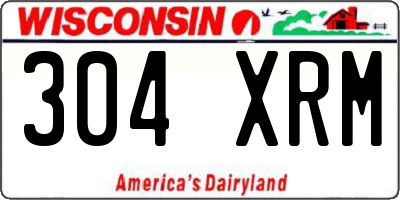 WI license plate 304XRM