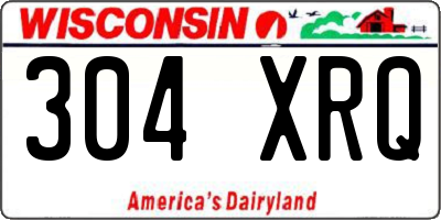 WI license plate 304XRQ