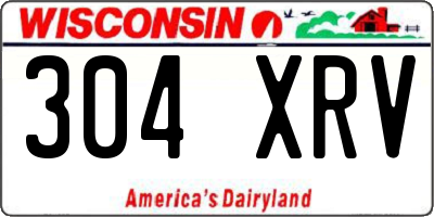 WI license plate 304XRV