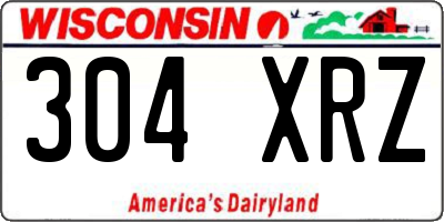 WI license plate 304XRZ