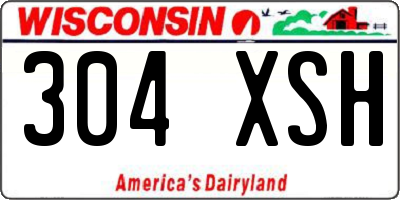 WI license plate 304XSH