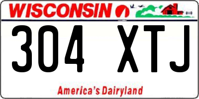WI license plate 304XTJ