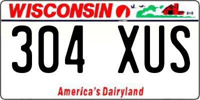 WI license plate 304XUS