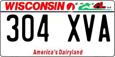 WI license plate 304XVA