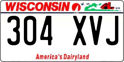 WI license plate 304XVJ