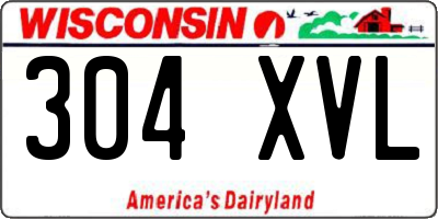 WI license plate 304XVL