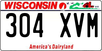 WI license plate 304XVM