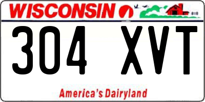 WI license plate 304XVT