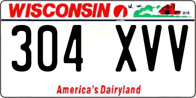 WI license plate 304XVV