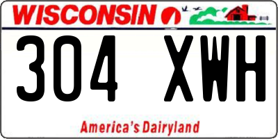 WI license plate 304XWH