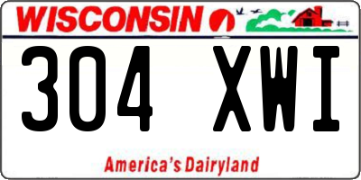 WI license plate 304XWI