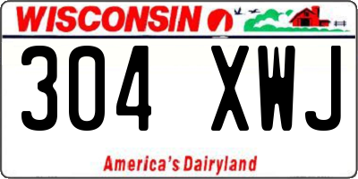 WI license plate 304XWJ