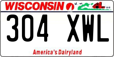 WI license plate 304XWL