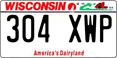 WI license plate 304XWP