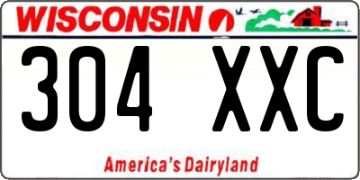 WI license plate 304XXC