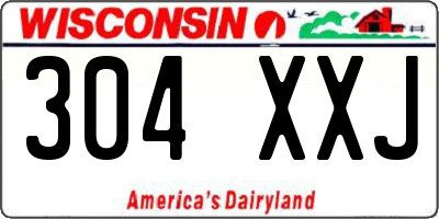 WI license plate 304XXJ