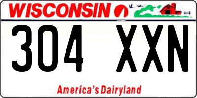 WI license plate 304XXN