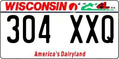 WI license plate 304XXQ