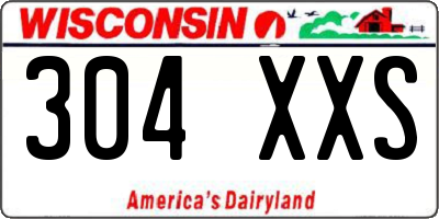 WI license plate 304XXS