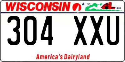 WI license plate 304XXU