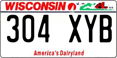 WI license plate 304XYB