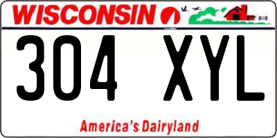 WI license plate 304XYL