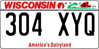 WI license plate 304XYQ