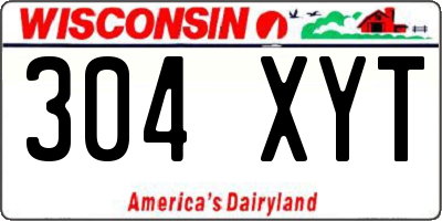 WI license plate 304XYT