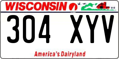 WI license plate 304XYV