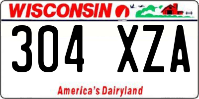 WI license plate 304XZA