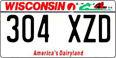 WI license plate 304XZD
