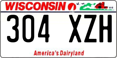 WI license plate 304XZH
