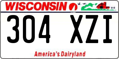 WI license plate 304XZI