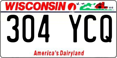 WI license plate 304YCQ