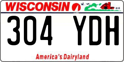 WI license plate 304YDH