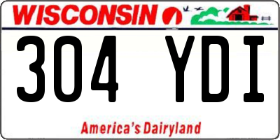 WI license plate 304YDI
