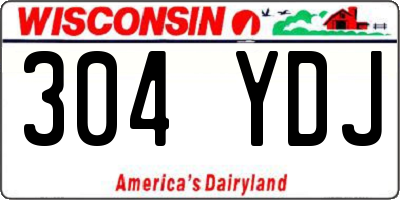 WI license plate 304YDJ