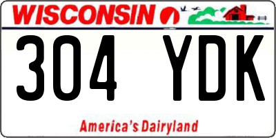 WI license plate 304YDK