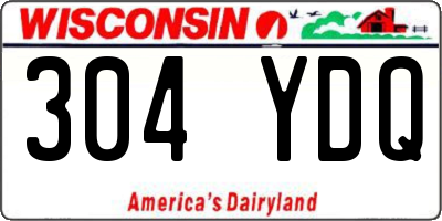 WI license plate 304YDQ