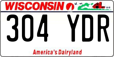 WI license plate 304YDR