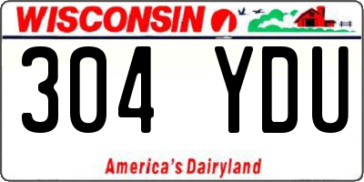 WI license plate 304YDU