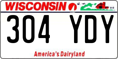 WI license plate 304YDY