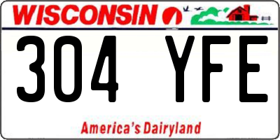 WI license plate 304YFE