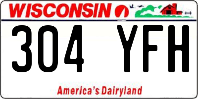 WI license plate 304YFH