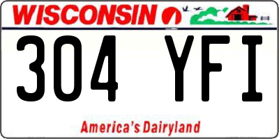 WI license plate 304YFI