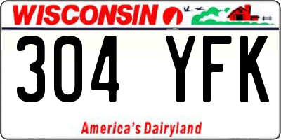 WI license plate 304YFK